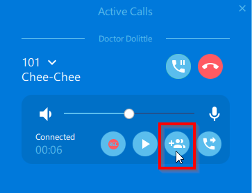 Add the first call in the conference call