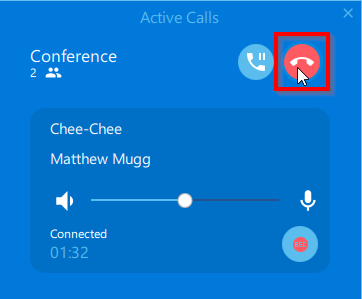 End the conference call