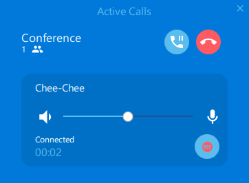 Conference call between the two participants