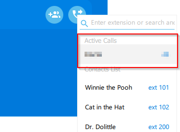 Transfer the call to active call