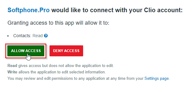 Give the app permissions