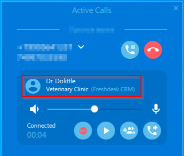 Active calls Freshdesk info