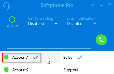 Open outbound numbers list