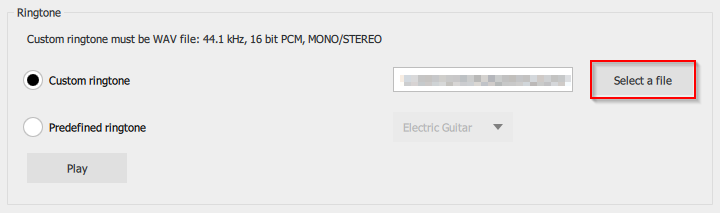 Custom ringtone