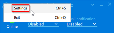 Application settings
