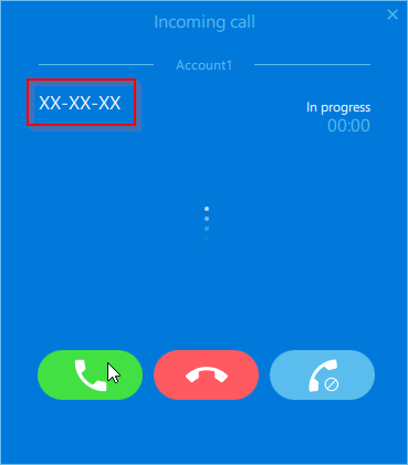 Hide caller ID in the incoming call window