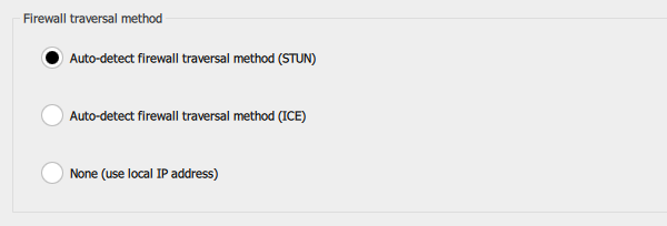 Firewall traversal settings in Softphone.Pro
