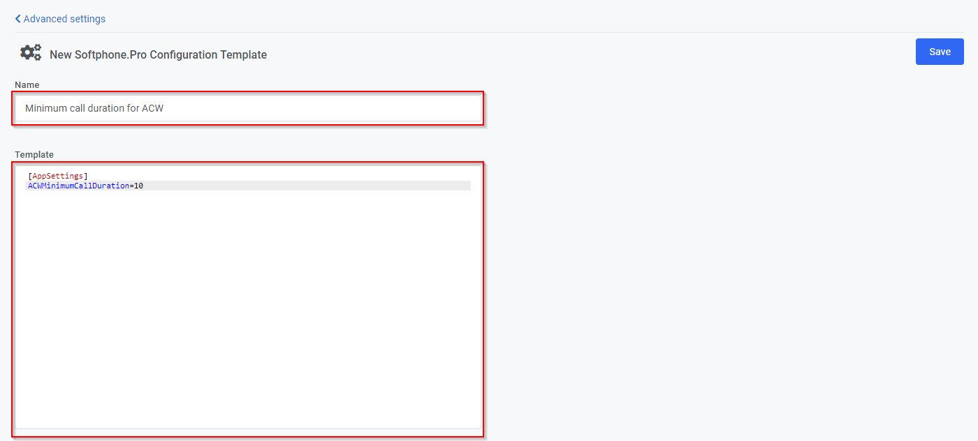 Set up a minimum call duration for ACW